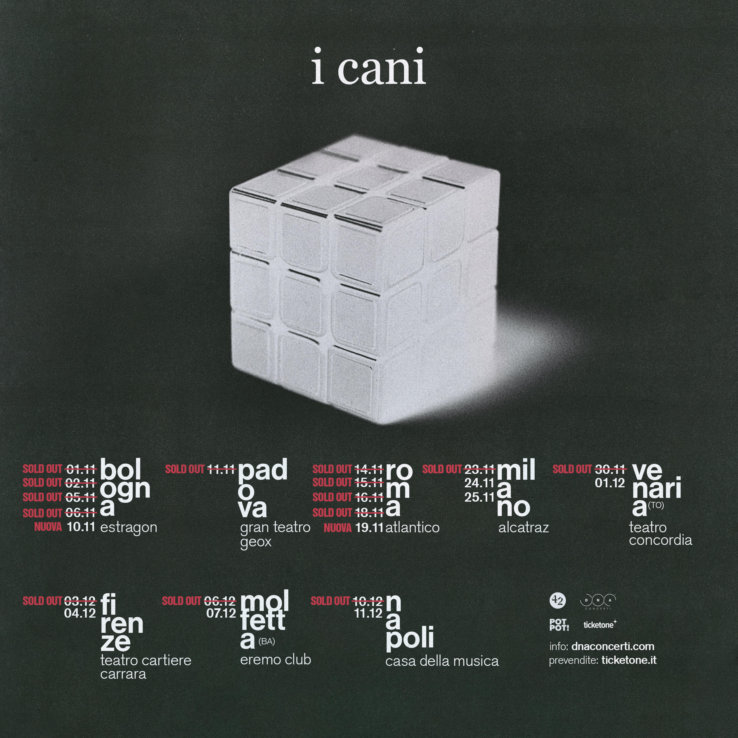 I Cani Tour Poster